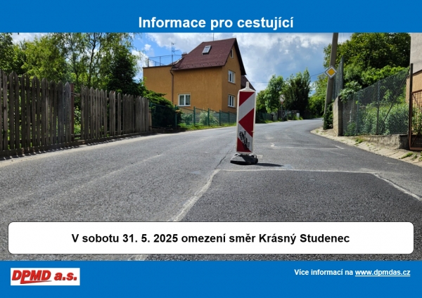 Omezení na lince č. 210