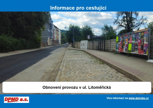 Obnovení provozu v ul. Litoměřická