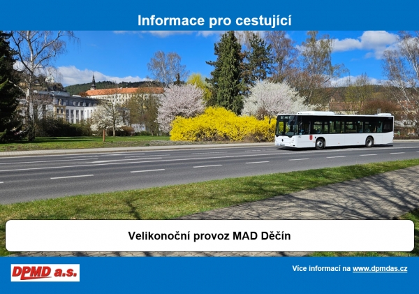 Velikonoční provoz MAD Děčín
