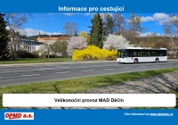 Velikonoční provoz MAD Děčín