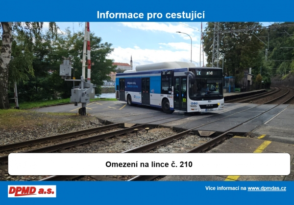 Omezení na lince 210