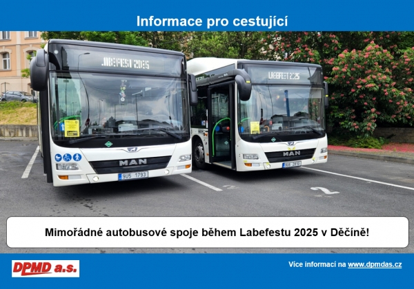 Labefest 2025 - Mimořádné autobusové spoje